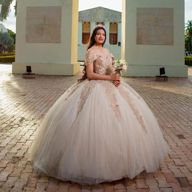 Cinderela Quinceanera Vestidos 2023 Nova Princesa Elegante Doce Prom Vestido  Querida Pescoço Fora Do Ombro Vestidos - AliExpress
