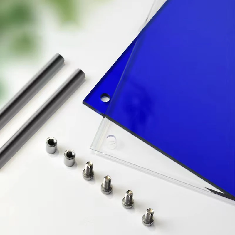 아크릴 그림 프레임, 스탠드 포함 컬러 책상 그림 프레임, 데스크탑 디스플레이용 모던 프레임리스 플로팅 프레임, 홈 오피스 선물