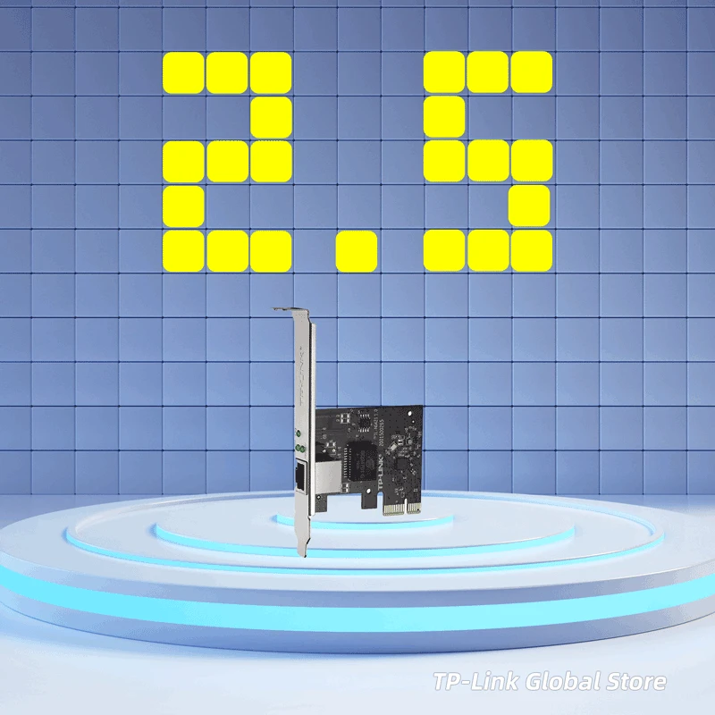 Tp-Link Rj45 2.5 Adattatore Per Scheda Di Rete Gigabit Pci Express Wake On Lan 2500Mbps Ethernet 100M/1000M/2500M Pcie Tl-Ng421