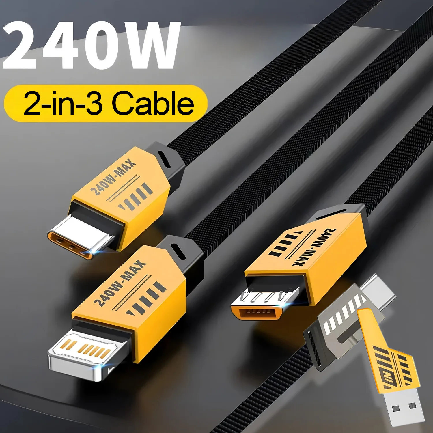 รูปสินค้า สายชาร์จเร็ว USB-C สำหรับ iPhone Samsung Huawei