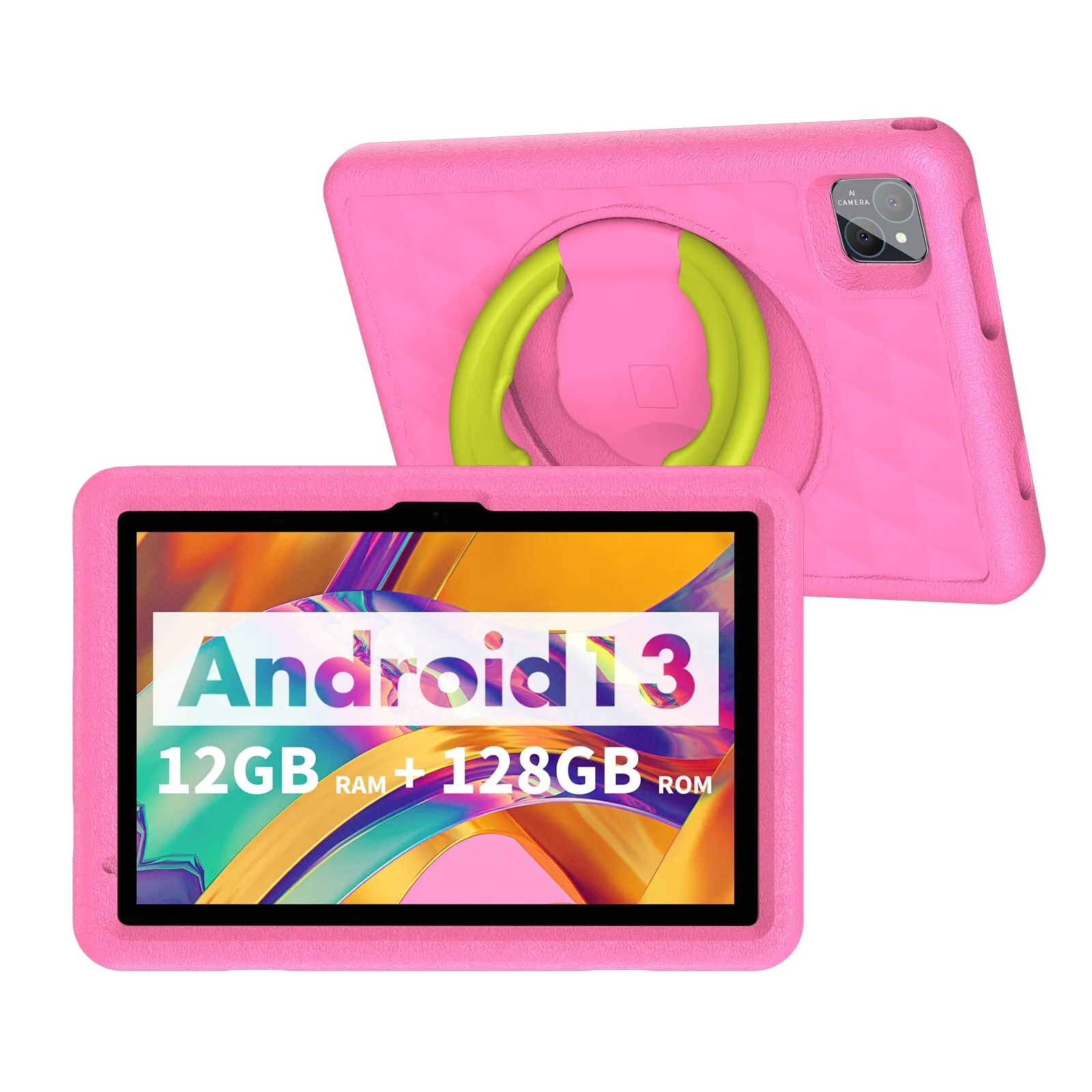 10.1 Inch Tablet for Kids, Android 13, Octa-Core, 4G LTE Dual SIM, Parental Control, 12GB RAM(6+6 Expand)/128 GB Storage 2