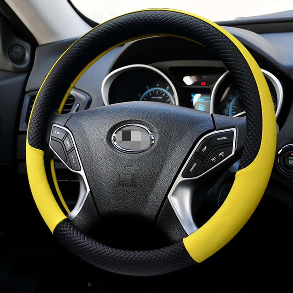 

New Anti-Slip Leather Car Steering Wheel Cover For BMW F10 F11 F07 F12 F13 F06 E38 E65 E66 F01 F04 730Li F02 F01 F04 G11 G12 F83