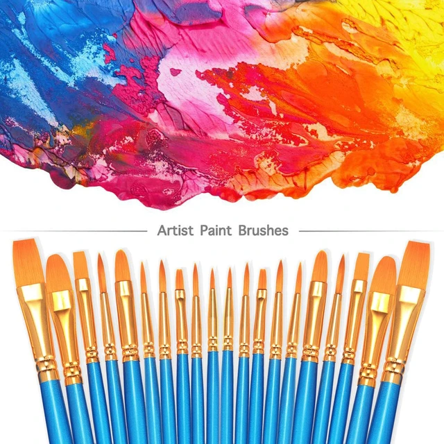 10 Pcs Pink Paint Brushes Set Round Pointed Tip Paintbrushes Nylon Hair  Artist Acrylic Paint Brushes For Acrylic Oil Watercolor - AliExpress