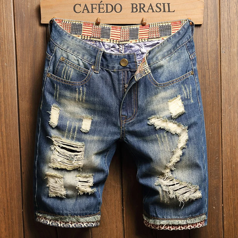 Cool Patch Denim Short  Pantalones con parches, Ropa de hombre, Estilos de  ropa