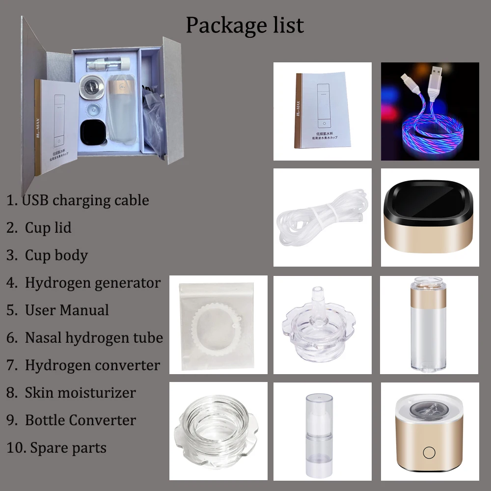 See49a5843b3044169295f505bf6d6af2Q 5000PPB Hydrogen Water Generator Anti-Aging IHOOOH H2-Cup Electrolysis Ionizer Rechargeable Mini Hydrogen Concentrators Pure H2