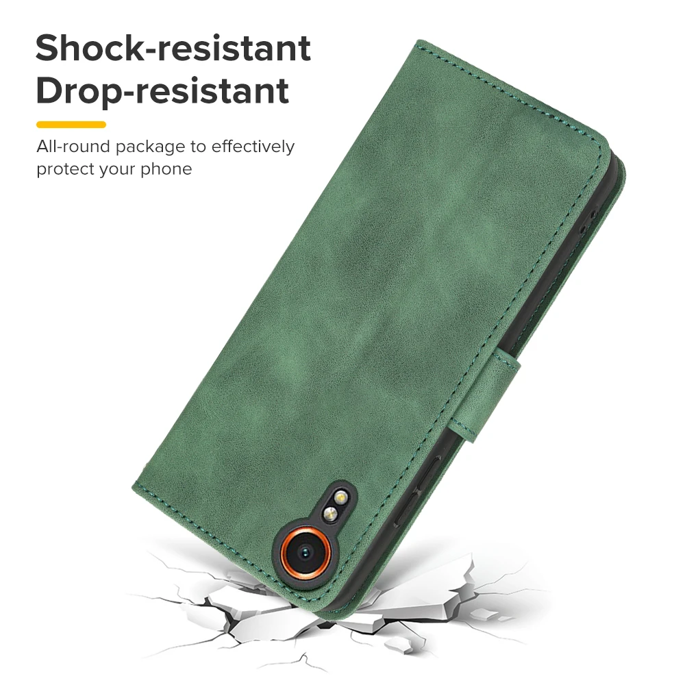 Card Slot Holder Wallet Leather Flip Case For Samsung Galaxy Xcover7 Xcover 7 Sumsung X Cover7 Cover 7 Magnetic Stand Book Coque 6