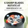 Portable Blender 460ML Mixeur Wireless Rechargeable Large Capacity Electric Black Juicer Cup Fruit Mixer Juicer With Straw 4