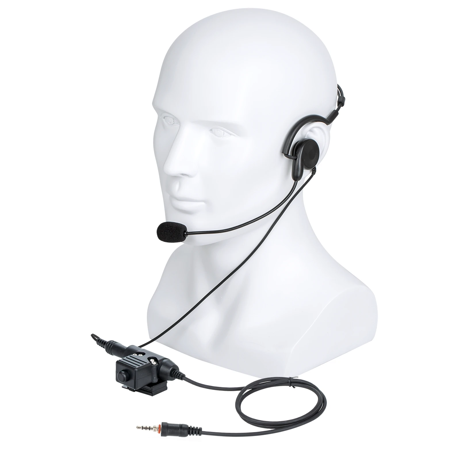 walkie talkie Radio 7.1mm bone conduction Headset Earpiece Microphone with U94 PTT Adapter For Yaesu Vertex VX-6R VX-7R FT-270R