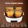 6L Double Hot Pot Cooker Large Capacity Household Electric Cooking Pot Multifunctional 2 Flavor Non-stick Kitchen Pot 3
