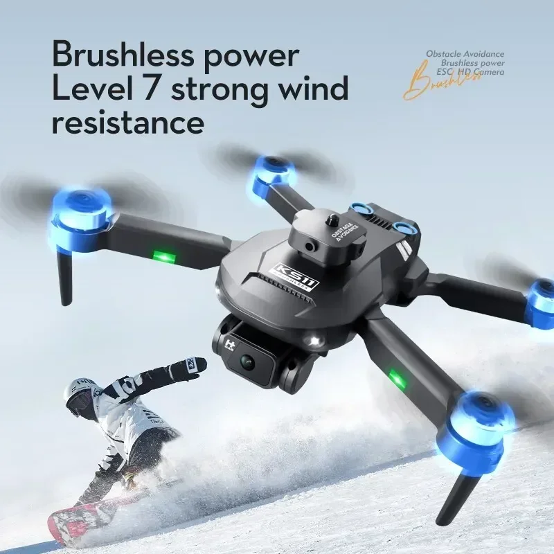 

Obstacle Avoidance Optical Flow Positioning Brushless RC Dron Quadcopter New 4K Professional Dual Camera Mini Drone KS11