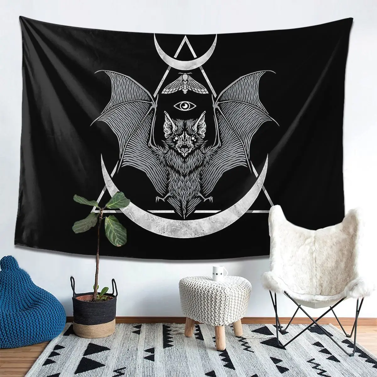 

Occult Bat Aesthetic Home Decoration Tapestry Art Wall Hanging Tapestries on the Wall for Living Room Bedroom Dorm Room