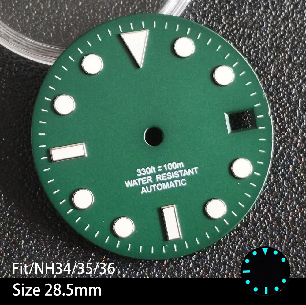 Custom Blue Luminous Multi-Color Calendar Watch Dial Replacement Accessory