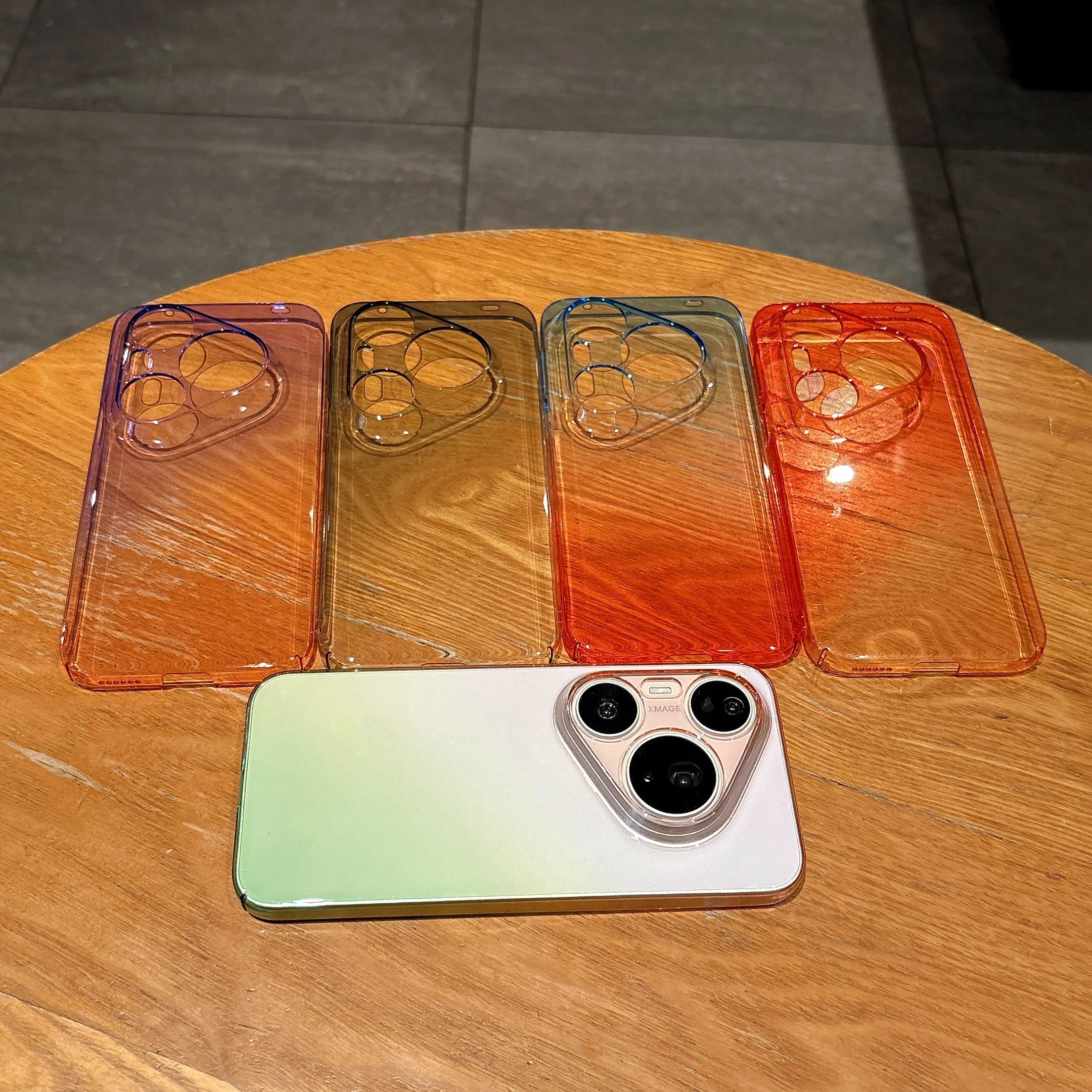 Gradient Transparent Hard PC Phone Case - Lightweight Ultra-Thin Bumper Cover