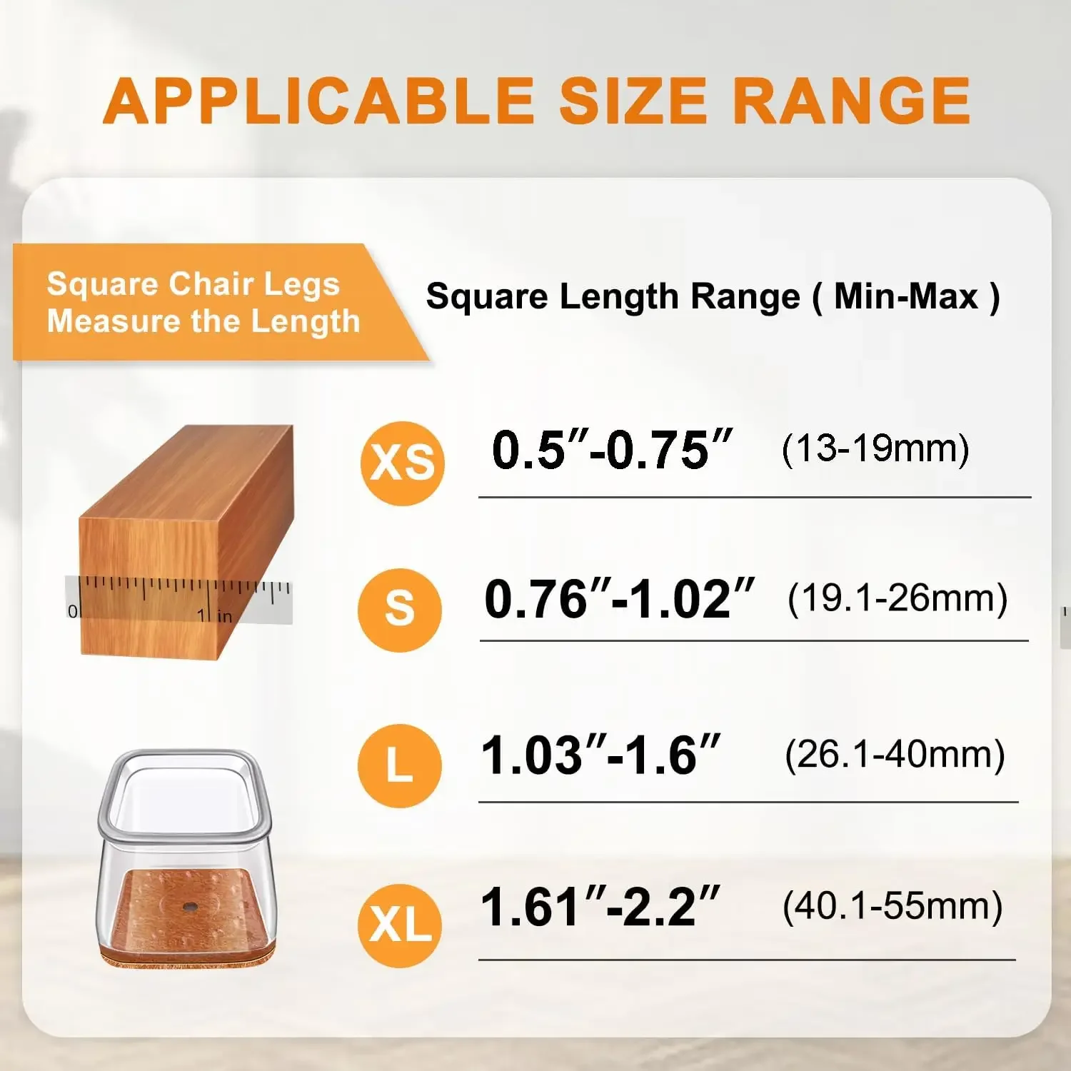 24Pcs Chair Leg Floor Protectors Hardwood Floors Silicone Chair Caps Covers Furniture Pads Sliders Wrapped Felt Bottom chair leg caps,rubber furniture feet pads,furniture leg caps