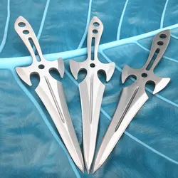EDC – outils de survie en acier inoxydable 440, 2 pièces, pour randonnée, Camping en plein air, outils de coupe, artisanat, petite épée 