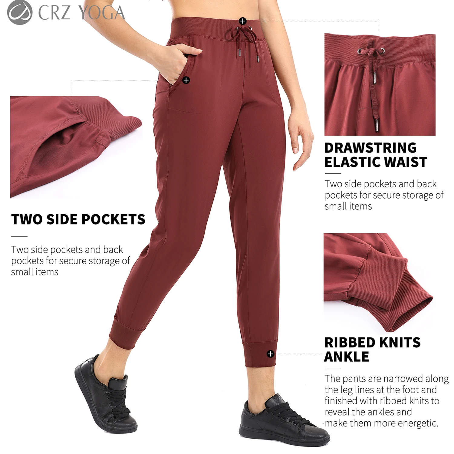Women's Lightweight Joggers Pants With Pockets Drawstring Workout Running Pants With Elastic Waist casual pants