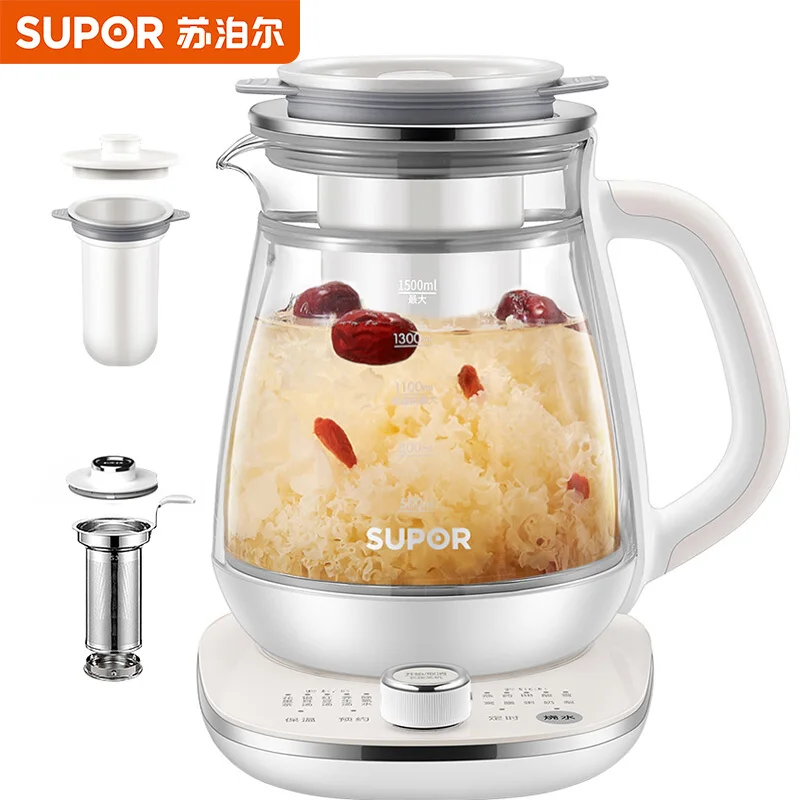 

Электрочайник SUPOR, 220 В, 1,5 л, стеклянный, Теплоизоляционный