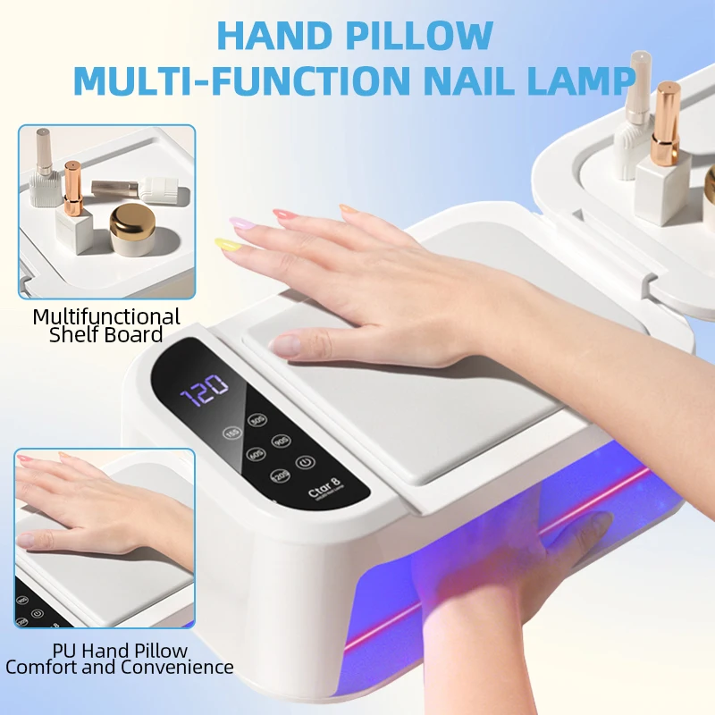 300W Nail Lamp For Machine With Hand Pillow Wear UV LED Lamp Professional Gel Nail Dryer Nail Polish High-power Drying Manicure
