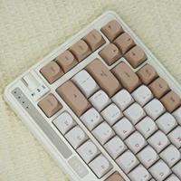 129 Keys Tiramisu Keycaps MA Profile Dye Sub PBT Minimalist keycaps 2.25U 2.75U For Alice Mechanical Keyboard AK680 Wooting - Image 4