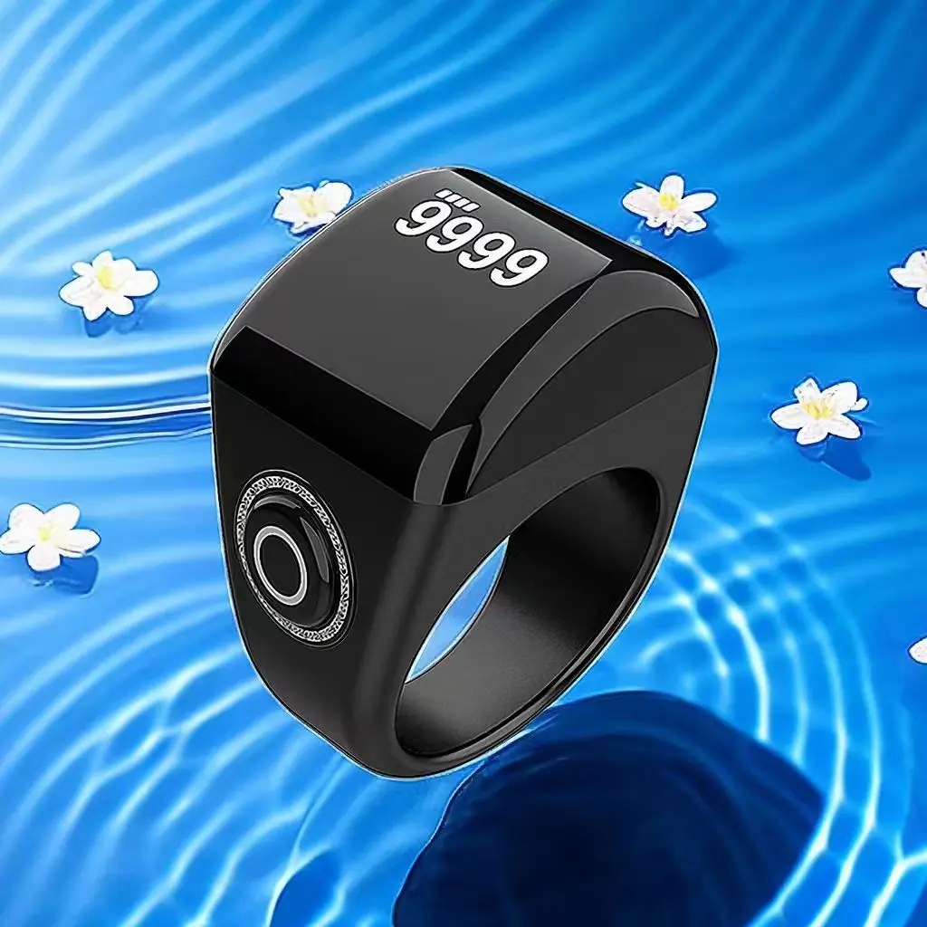 Digital Islamic Azan Alarm Clock Muslim Prayer Gift Smart Qibla Tasbeeh Tasbih Ring Counter QB702
