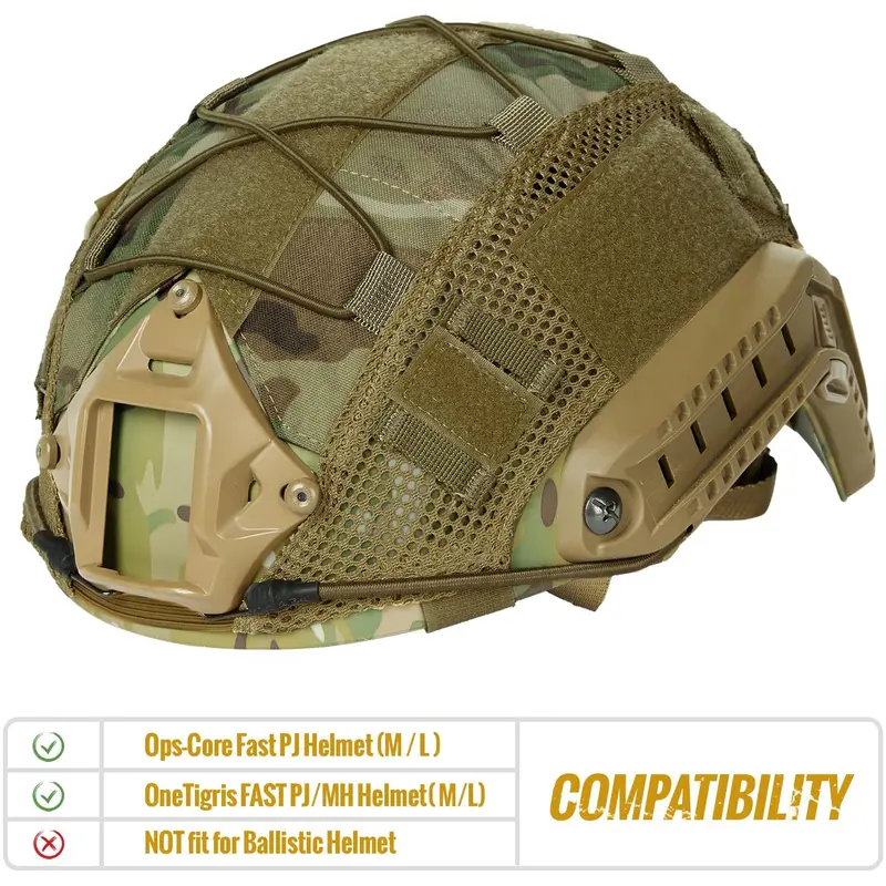 BOOIU Tactical Helmet Cover Cloth for Airsoft Fast Helmet with Velcro Hunting CS Camo Safety Helmet Cloth-Without Sport Helmet - Image 4
