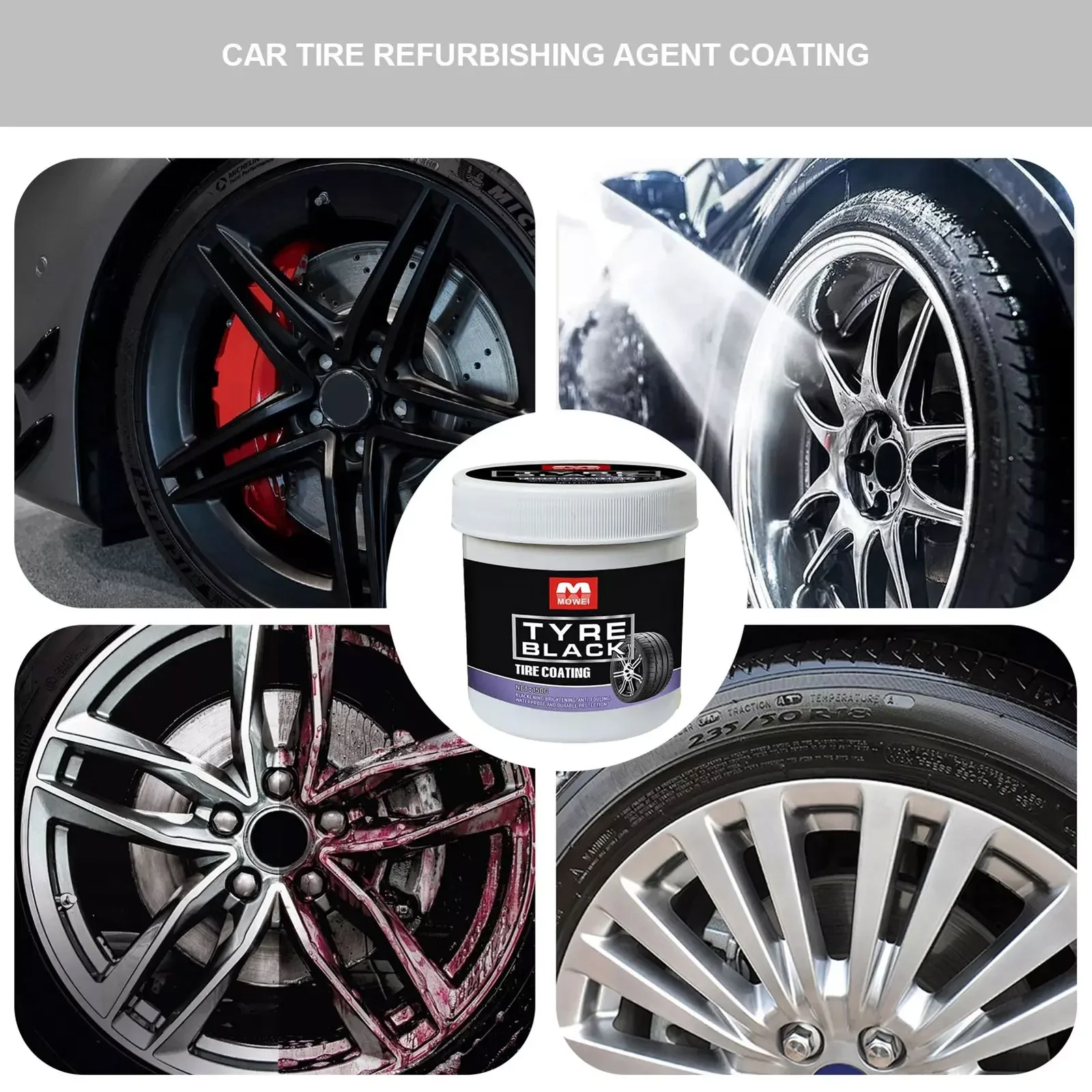 Tire Wax Polish Care Kit for Long-Lasting Protection-Prevents Cracking & Whitening, Covers Scratches for Car,Motorcycle Tires