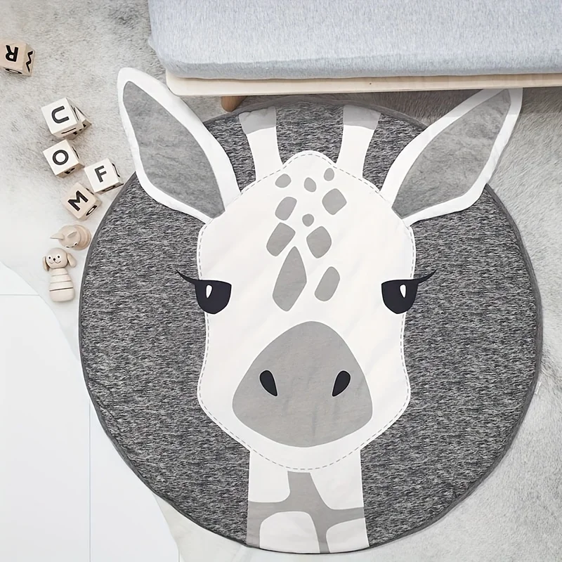 Baby Deluxe Cozy Crawling Mat-Safe & Soft Thick Cotton, Easy to Clean, 3D Animal Design, Perfect for Infant Play & Room Decor