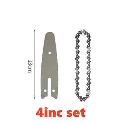 Electric Chainsaw Guide Replacement - Portable Mini Steel Blade (4inch Guide and Saw)