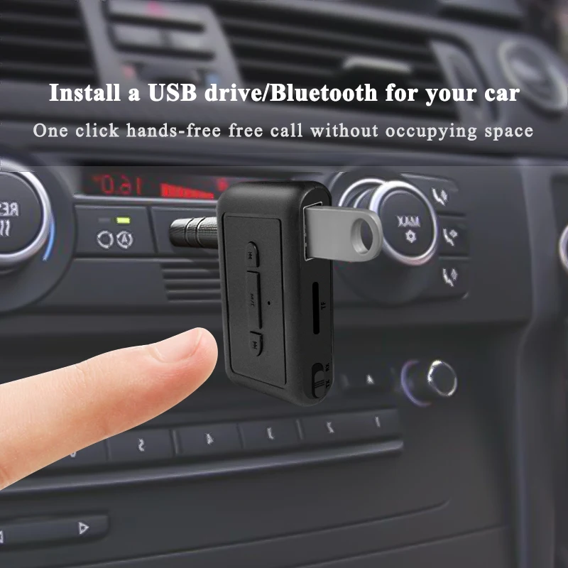 Bluetooth5.3 Receiver Transmitter 3.5mm Jack Adapter Support u disk TF card For Car Music Audio Aux Headphone Reciever Handsfree bluetooth adapter bluetooth audio receiver bluetooth transceiver adapter audio adapter bluetooth aux adaptor