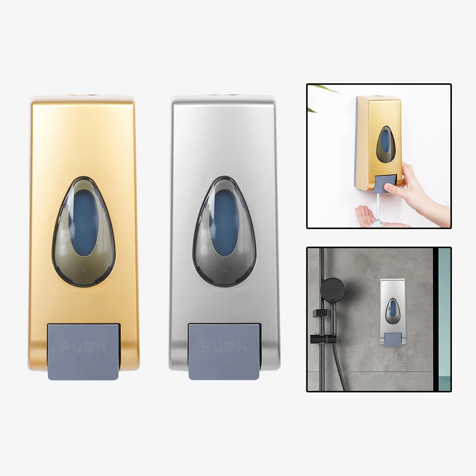 Soap Dispenser, Wall Mounted, 350ml Refillable Large Capacity Foaming Liquid