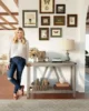 Table - Wood Console Table with Shelves, Farmhouse Sofa Table for Entryway, Living Room, Hallway, Grey 4