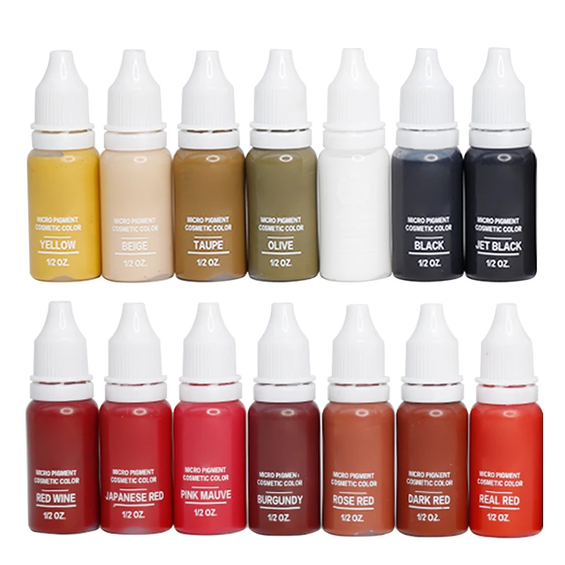Vibrant 20-Color Tattoo Ink Set for Professional Permanent Makeup and Microblading