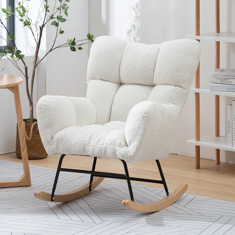 embrace Pakistan disconnected Nordic Leisure Fabric Living Room Chairs Back Living Room Furniture Home  Rocking Chair Lazy Single Sofa Chair Designer Recliner - Living Room Chairs  - AliExpress