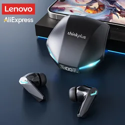 Lenovo XT53 Wireless Bluetooth Earphones with LED Power Display - Waterproof and Anti - Sweat Gaming Headphones (XT53 Black)