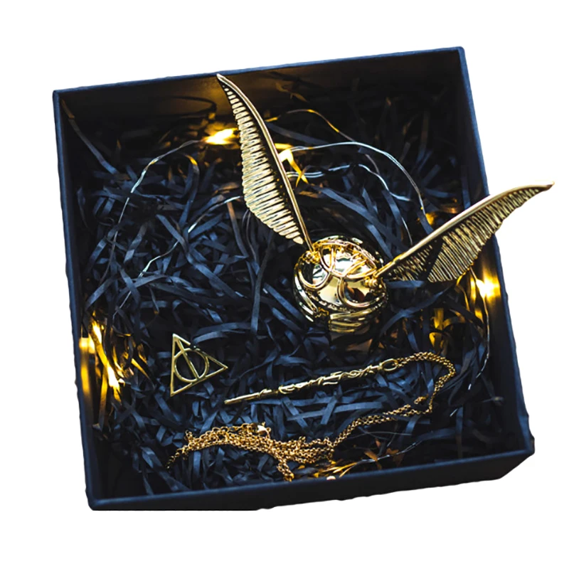 Creative Gold Snitch Series Ring Box Proposal Mystery Luxury Metal Jewelry Storage Box Case Wedding Rings Cute Wings Girl Gift 28 sheets cute kawaii sticky notes artistic leaves memo pads post notepads school aesthetic 3d girl journaling office stationery