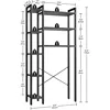 Over The Toilet Storage , Mass-Storage Side Storage Open Rack, Freestanding Bathroom Organizer Space Saver, 2