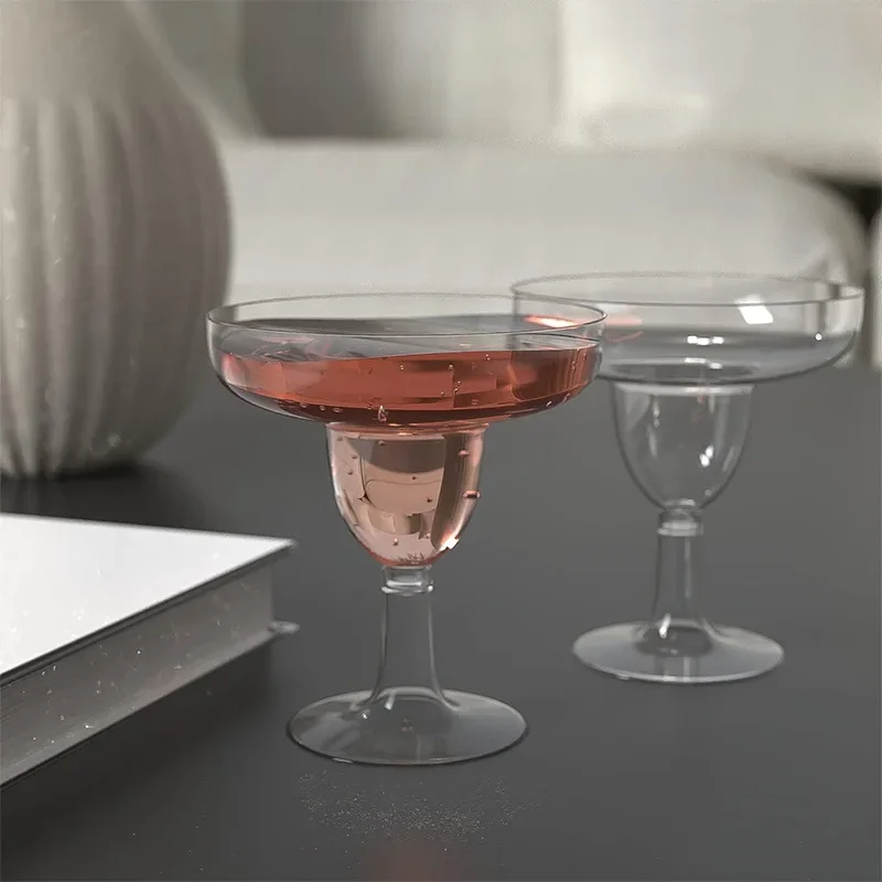 Description Picture 3 of item20pcs Disposable Cocktail Goblet Glasses Cups Plastic Transparent Drinking Champagne Glass for Wedding Party Bar Cup Decorations
