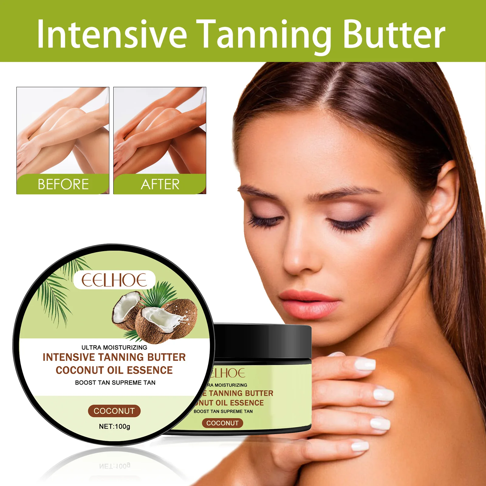 Sunless coconut Tanning Self Tan Organic Tanner Long Lasting cream Natural Tan Mousse Body Spray Natural Fake Beach