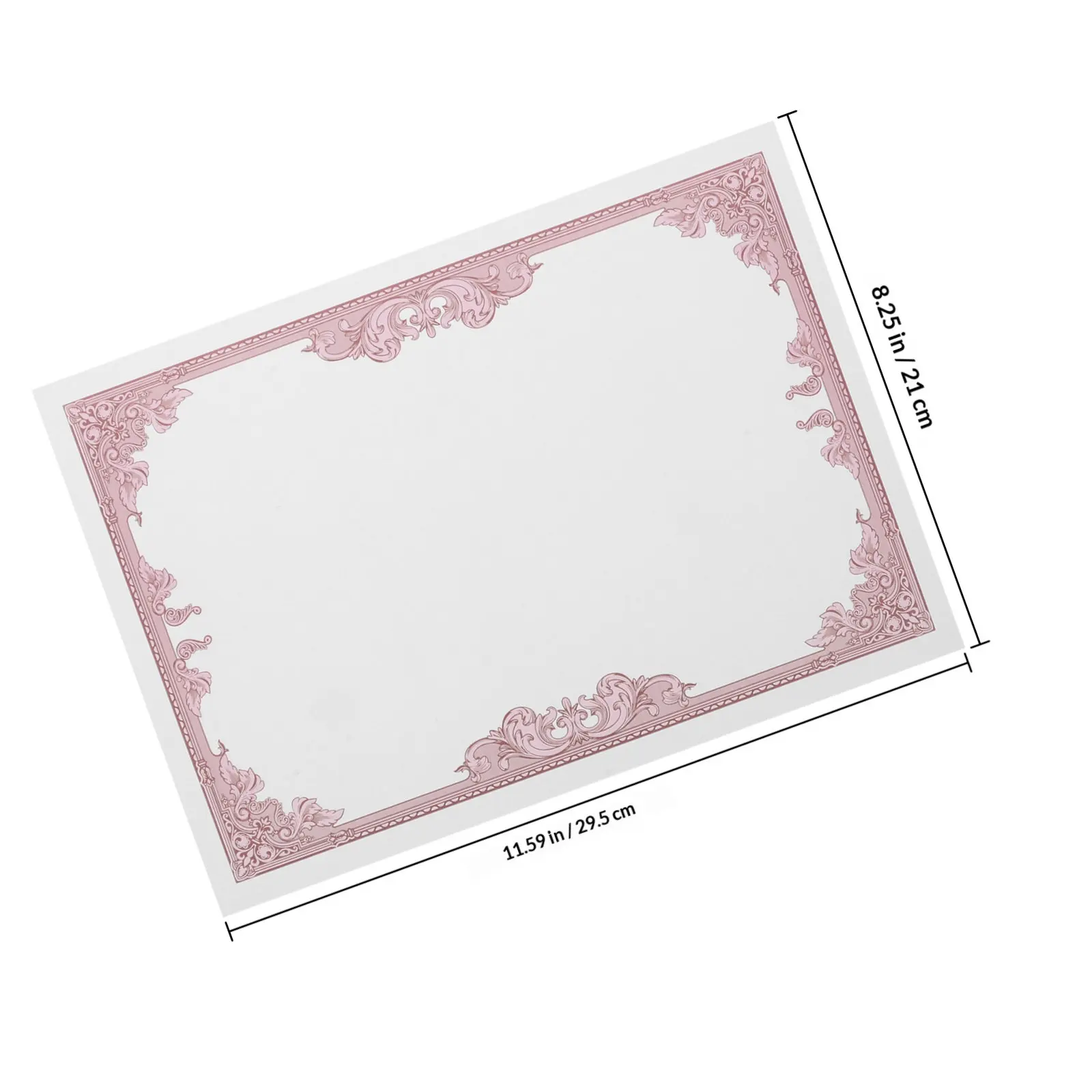 30pcs 인증서 내부 용지 빈 디플로마 라이너 시트 인쇄 가능한 수상 인증서 학교 졸업 인증서