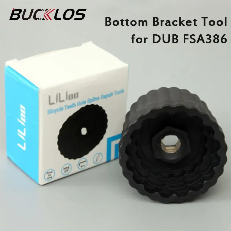 

Bucklos 5 in 1 Bike Bottom Bracket Tool 12/16-Notch 39/41/44/46/49mm Removal Repair Tool for SRAM BBR60 BB9000 FSA386 Crank