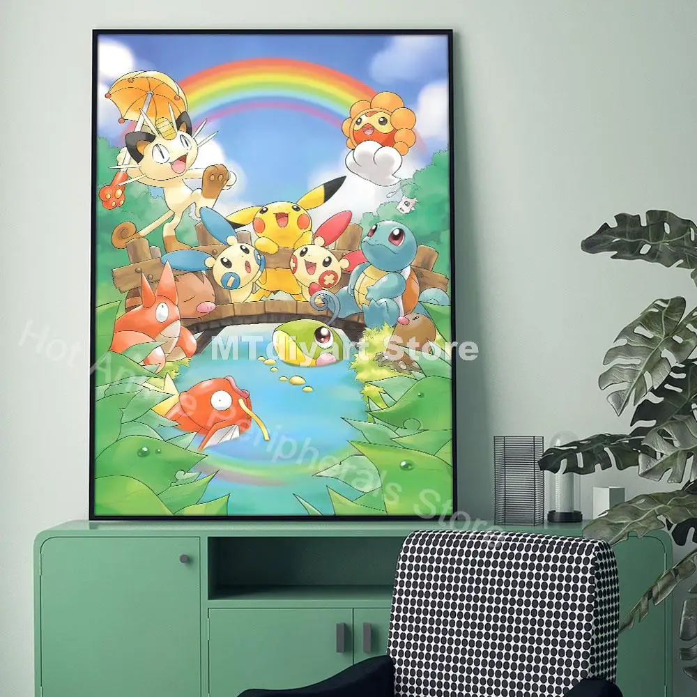 Anime Pokemon Diamond Painting Peripherals AB Pikachu Espeon Cute Picture  Art Watercolor Square Round For Room Wall Decor Gifts - AliExpress