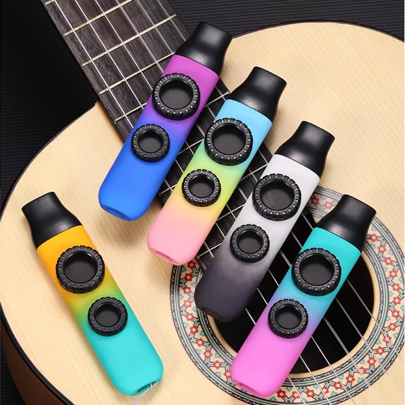 Kazoo mit Doppellöchern und 10-Flöten-Membranen, leicht zu erlernende, skurrile, lustige Instrumente für Bänder, Live-Performance, Party, Reisen – Detail 1