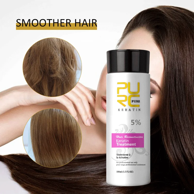 PURC purificante Shampoo trattamento per capelli alla cheratina pulizia profonda lisciante lisciante cura dei capelli bellezza Health100ml - immagine 6