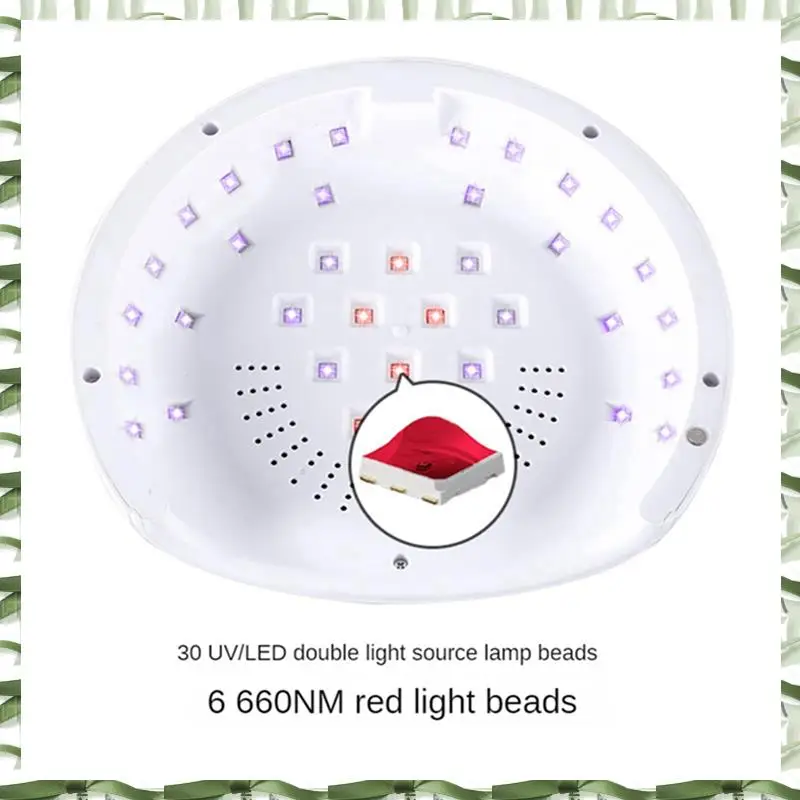 Professional Tool 660Nm Wavelength Red Light Manicure Lamp With High Power 360&deg; UV Curing Phototherapy Machine LED Nail Lamp EU