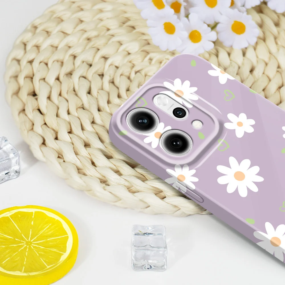 Tender Daisy Design Hard Phone Case with Film Cover