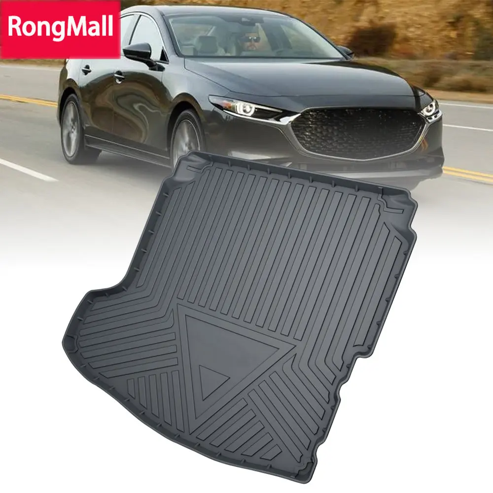 

ТПЭ коробка для хранения коврик для заднего багажника коврик для Mazda 3 Sedan 2020 2021 водонепроницаемый защитный вкладыш поднос для багажника напольный коврик