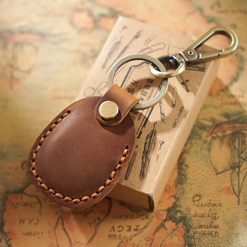 

Small Key Bag Universal Protective Case Leather Key Chain Access Control Card Case Key Ring Access Card Holder