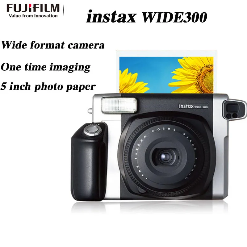 Fotocamera Istantanea Originale Fujifilm Instax Wide 300 Black 5 Pollici Photo Paper White Edge Film Camera Photo Camera