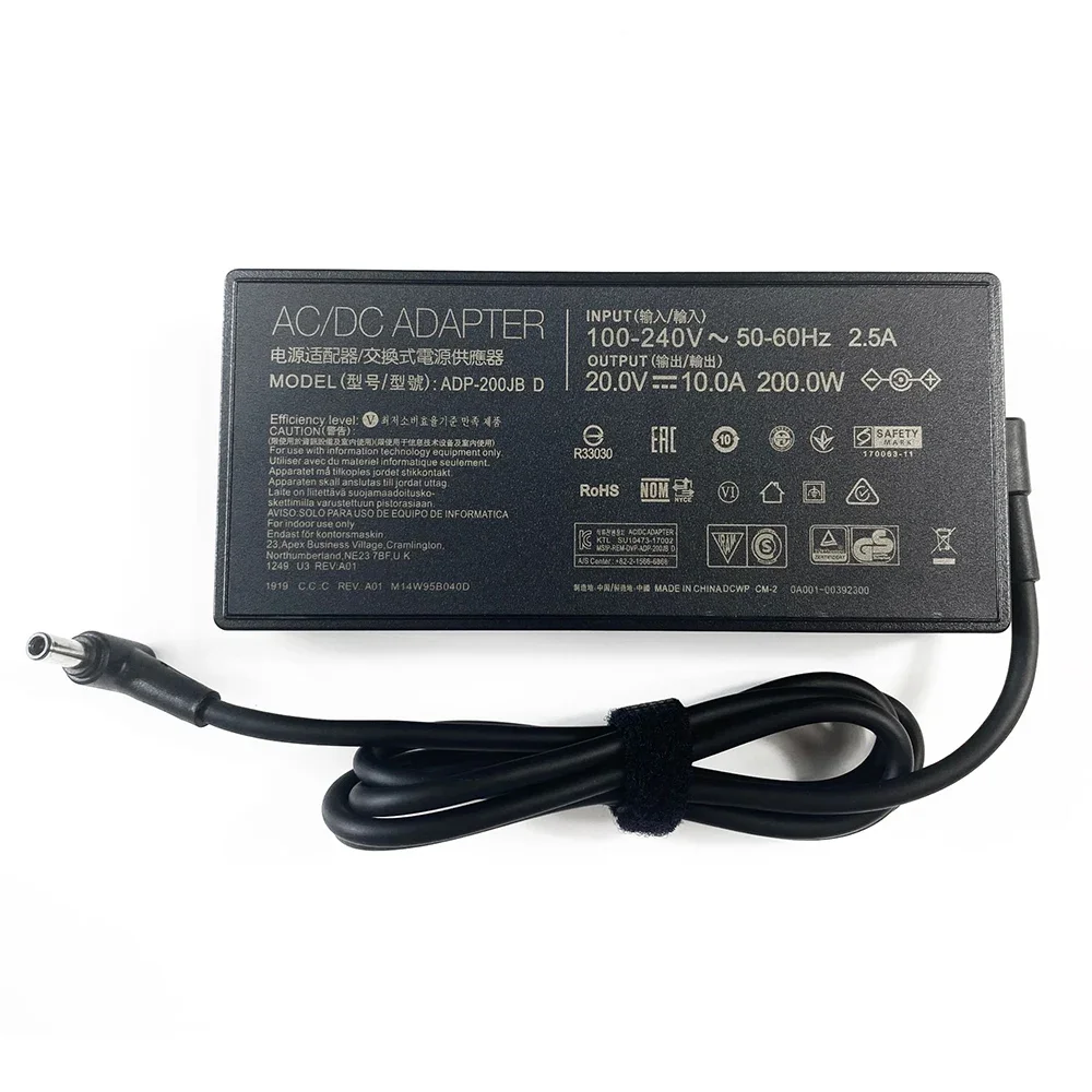 ACアダプター充電器,asus,20v,10a,200w,6.0x3.7mm, ADP-150CH,b