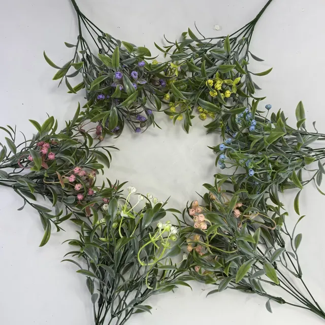 Artificial Flowers UV Resistant Fake Flower Plastic Babysbreath Plants for Garden Porch Window Box Home Decoration Outdoor 2